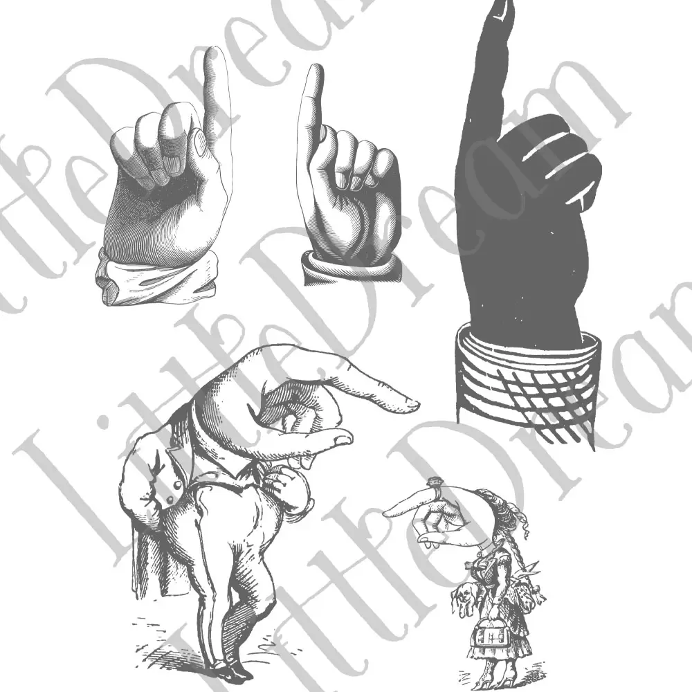 【ベクター】Pointing Hands 指差しイラスト素材【png】 - 画像 (7)