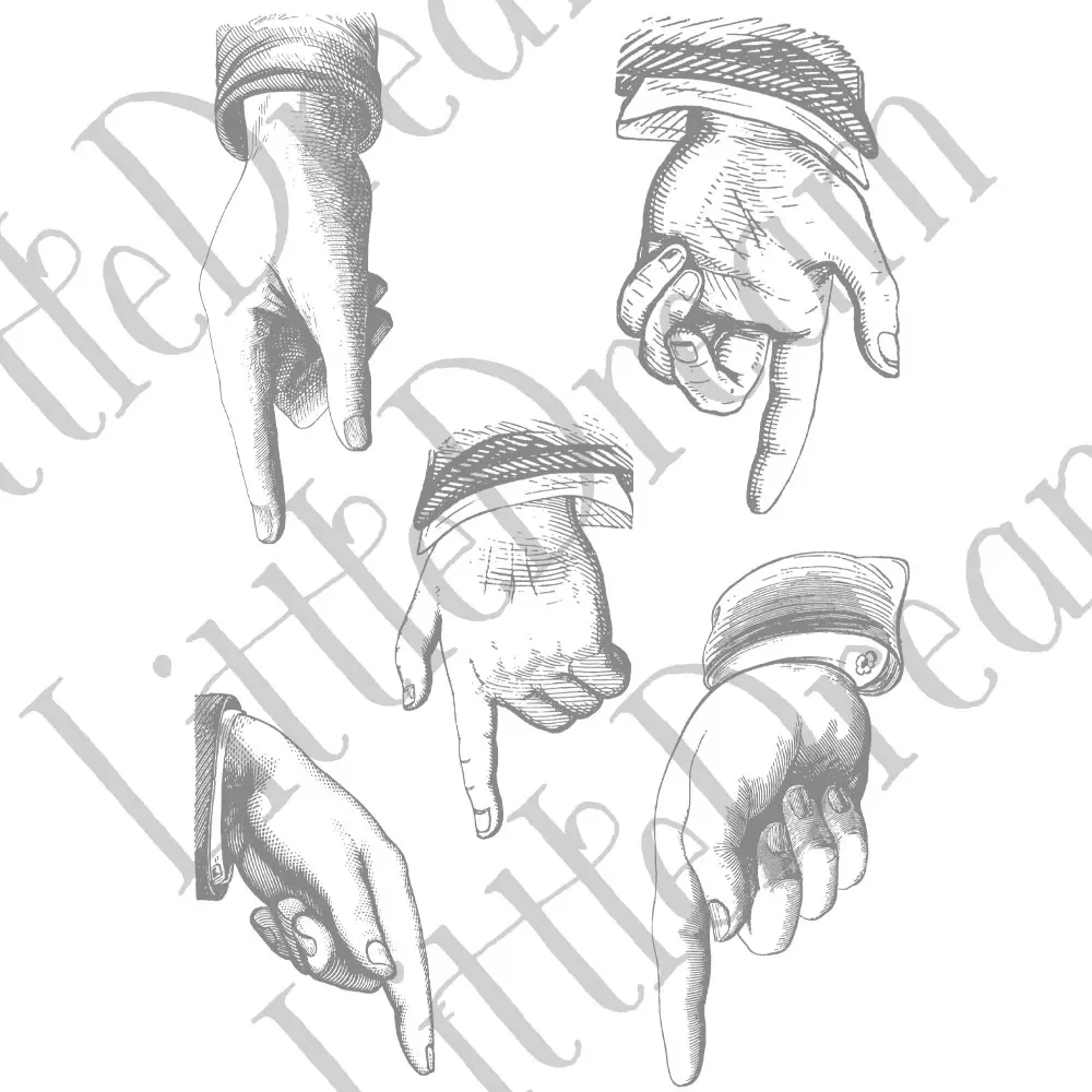 【ベクター】Pointing Hands 指差しイラスト素材【png】 - 画像 (4)