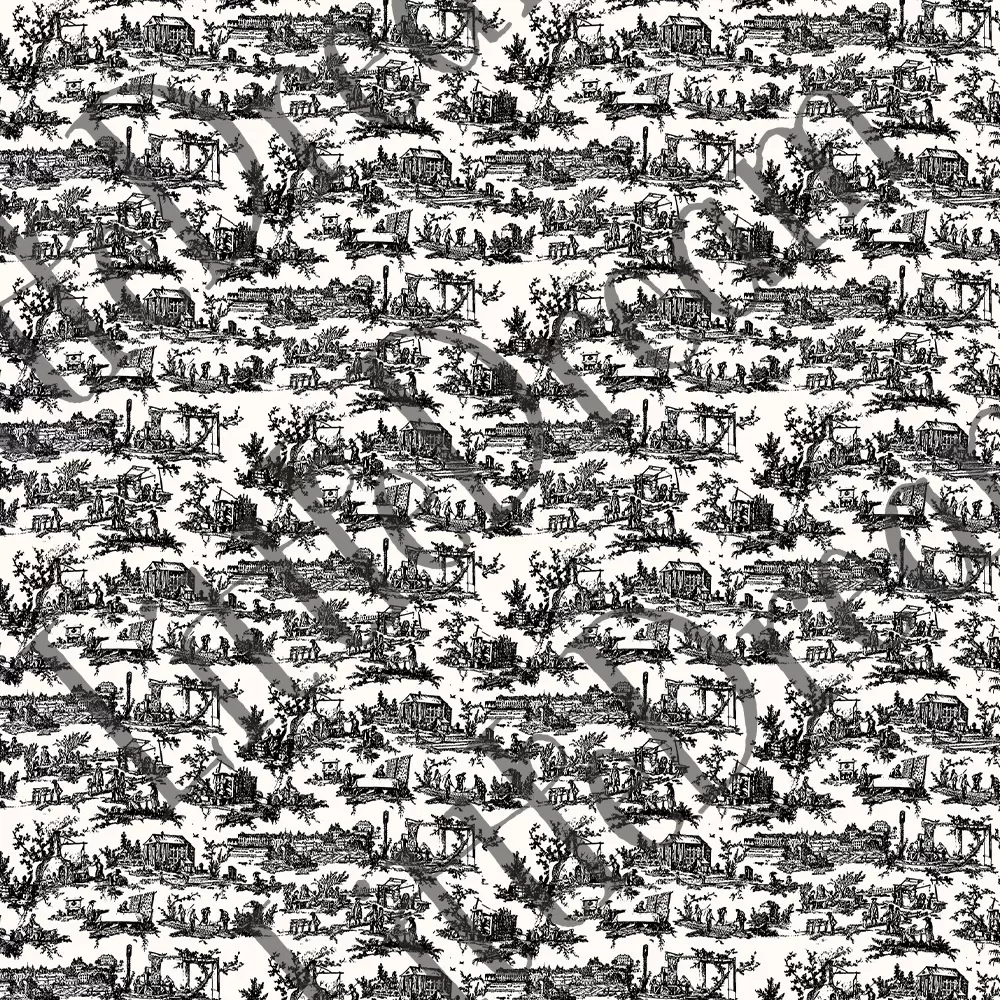 Photoshopパターン　Toilesdejouy フレンチクラシックなシームレスパターン素材 - 画像 (5)