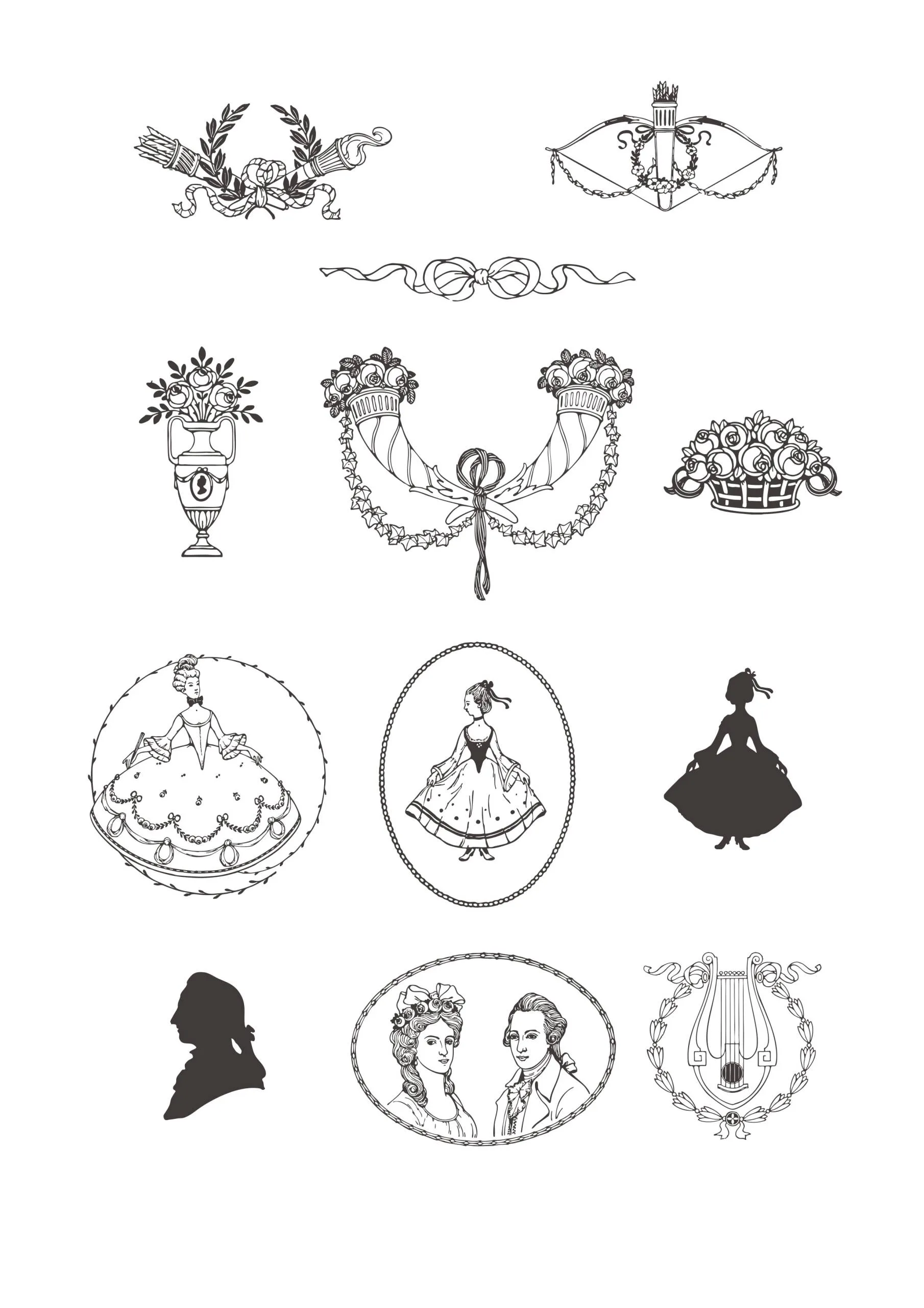 【ベクター】ばらとりぼん 212枚【png】 - 画像 (14)