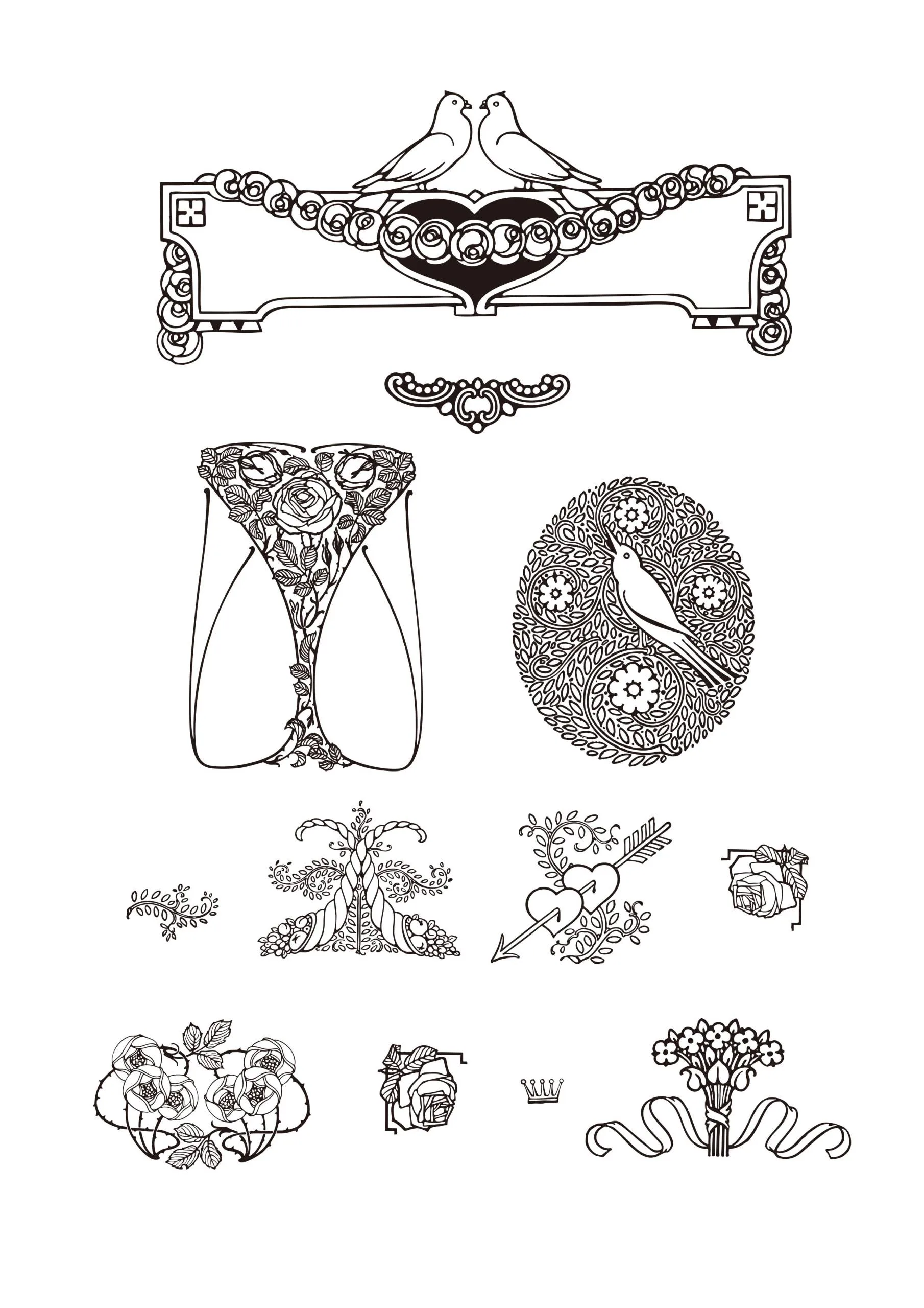 【ベクター】ばらとりぼん 212枚【png】 - 画像 (11)