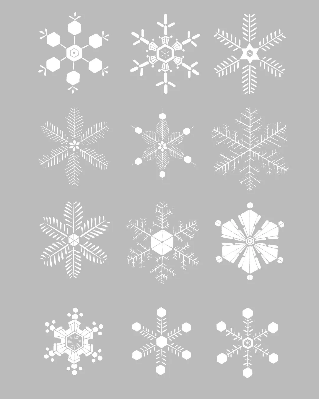 【Photoshopブラシ】SnowFlake 雪の結晶 49枚【png,abr】 - 画像 (5)