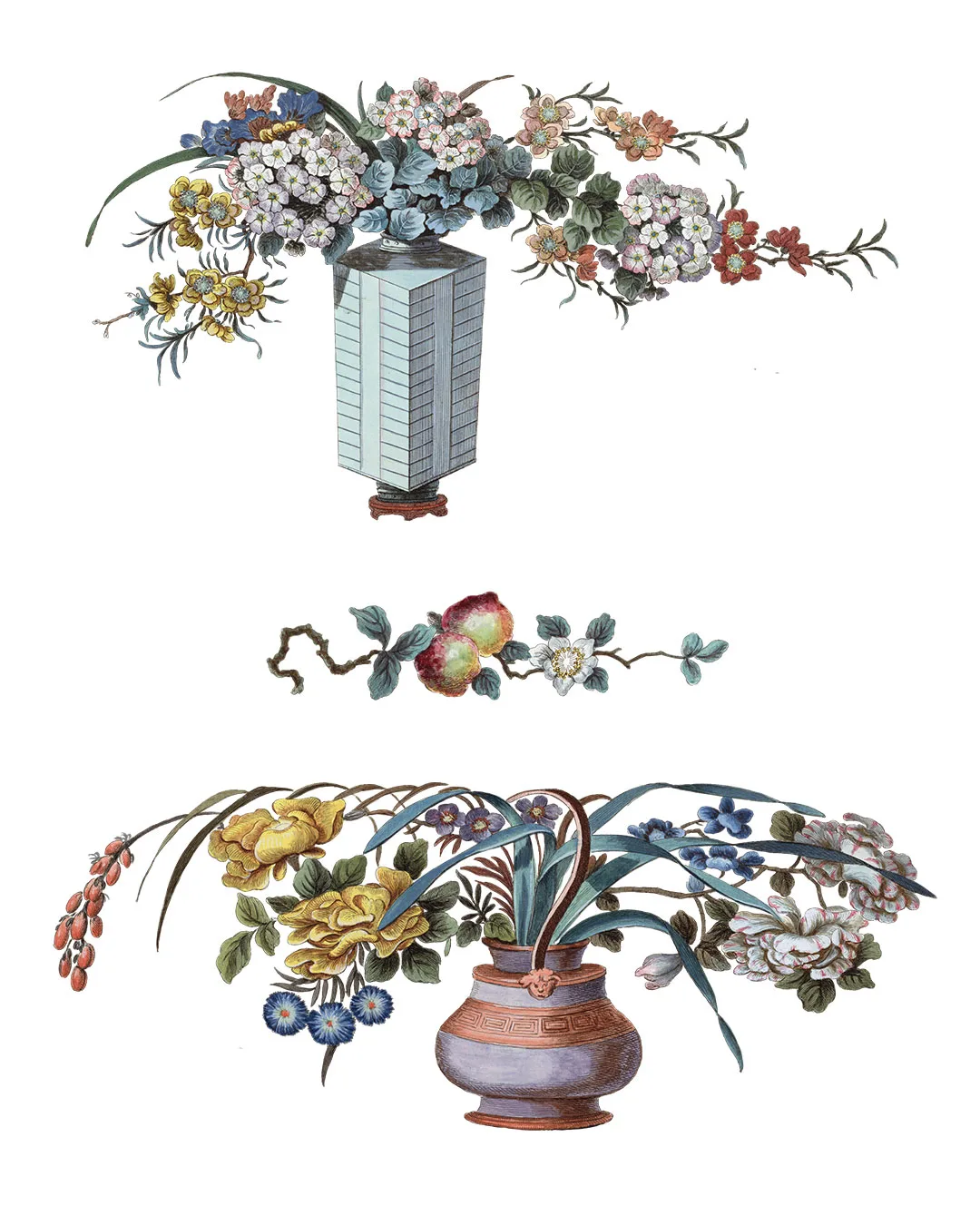 シノワズリの花 Chinoiserie flowers 128枚【png】 - 画像 (4)