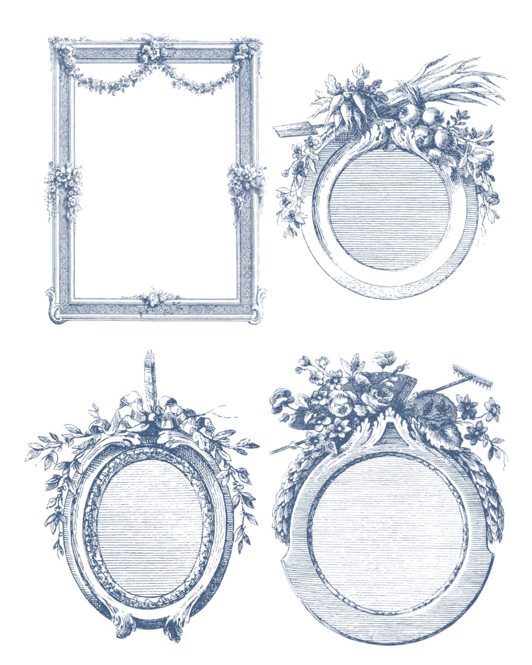 【Photoshopブラシ・パターン】French ornament frame and border フレンチオーナメントフレームアンドボーダー【png,abr,pat】 - 画像 (3)