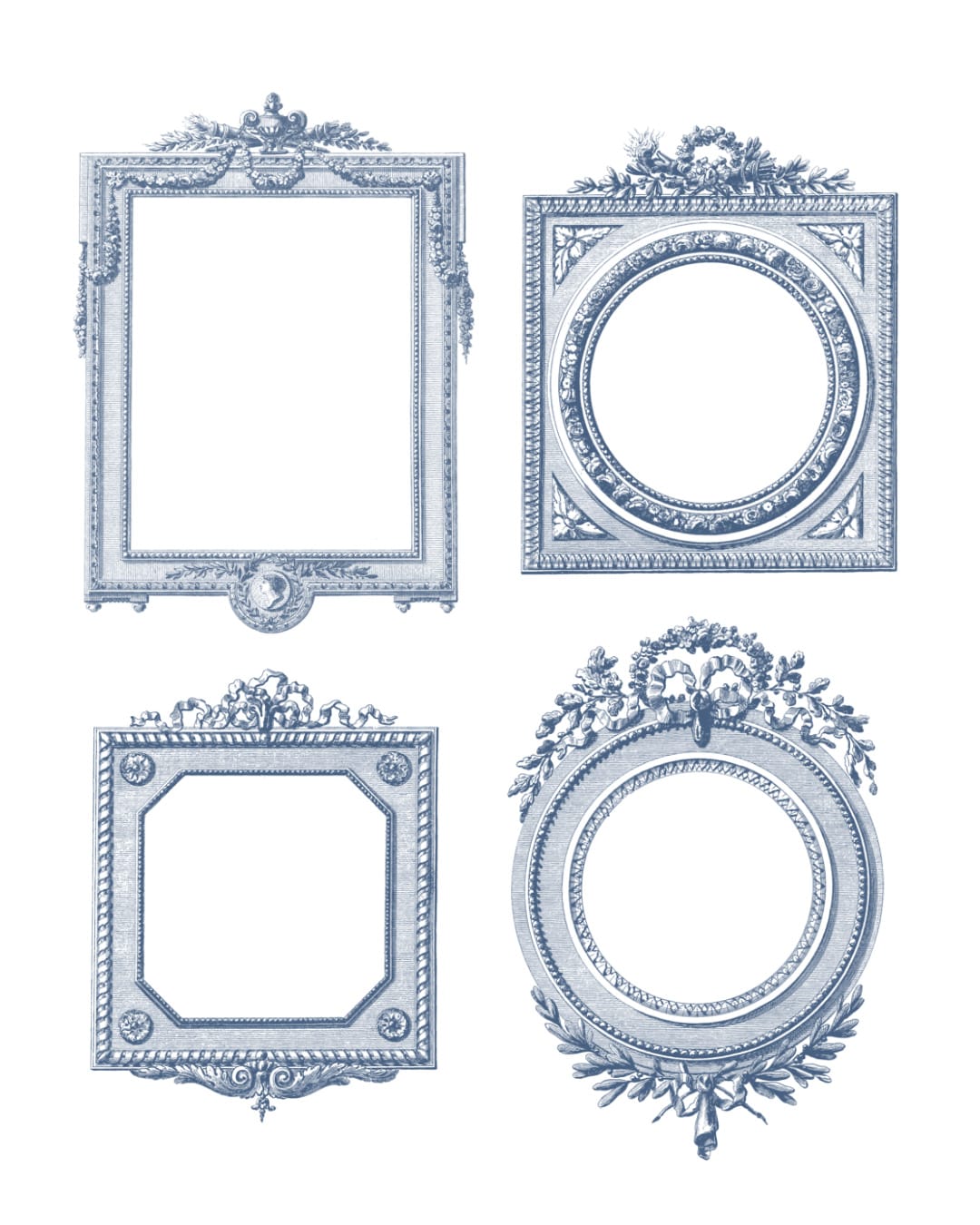 【Photoshopブラシ・パターン】French ornament frame and border フレンチオーナメントフレームアンドボーダー【png,abr,pat】 - 画像 (6)